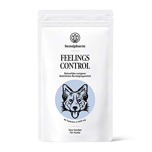 Sensipharm Feelings Control - Beruhigungsmittel für Hunde - Hilft Natürlich bei Angst Stress Beruhigung - 90 Tabletten a 1000 mg.