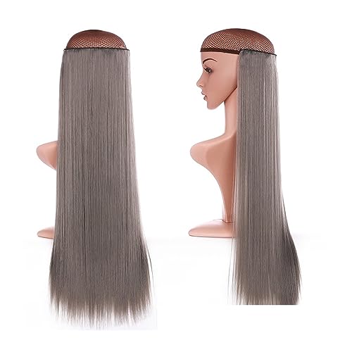 Clip-in-Haarverlängerungen Synthetische Haarverlängerung, 66 cm, hellblond, Clip-in-Haarverlängerung, langes, glattes, natürliches Ombre-Blond-Haarteil for Frauen Clip-in-Haarverlängerungen aus Echtha