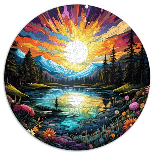 Puzzlespiel Mountain Lake Cosmos Puzzles für Erwachsene 1000 Teile 67,5 x 67,5 cm DIY Puzzlespielzeug Familienspiel Stressabbau Schwieriges Herausforderungspuzzle