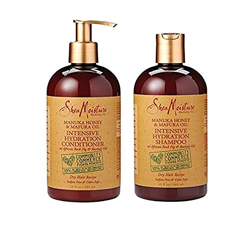 Shea Moisture Manuka Honig & Mafura Oil Intensive Hydration Shampoo 384 ml und Conditioner 384 ml