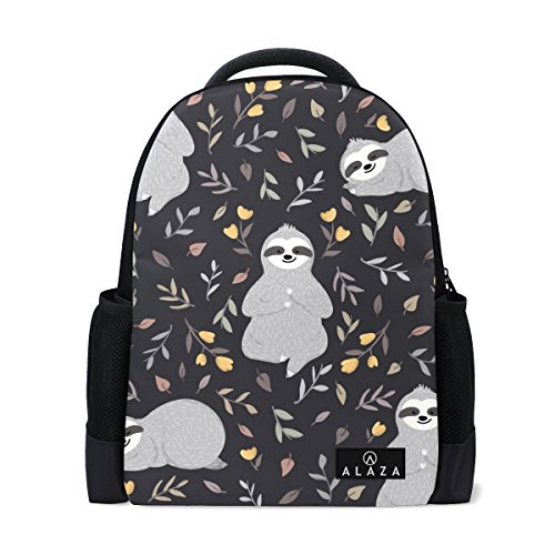 My Daily Cute Sloths Blumen Rucksack 35,6 cm Laptop Daypack Schultasche für Reisen College Schule