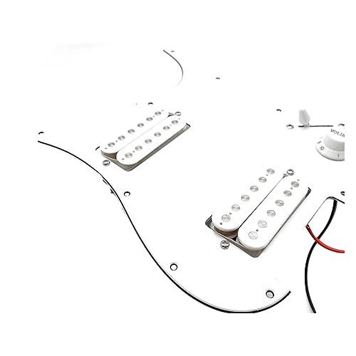 E-Gitarre Geladen Vorverkabelt Scratchplate Zubehör Gitarre Schlagbrett E-Gitarre Schlagbrett Tonabnehmer-Baugruppe (Color : White)