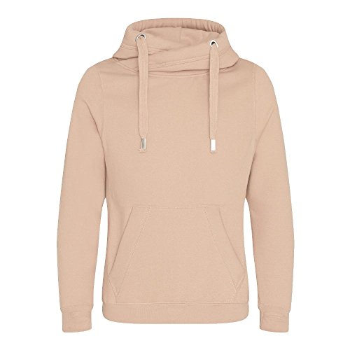 Just Hoods - Cross Neck Hoodie mit Jumbo-Kapuze/Nude, XL