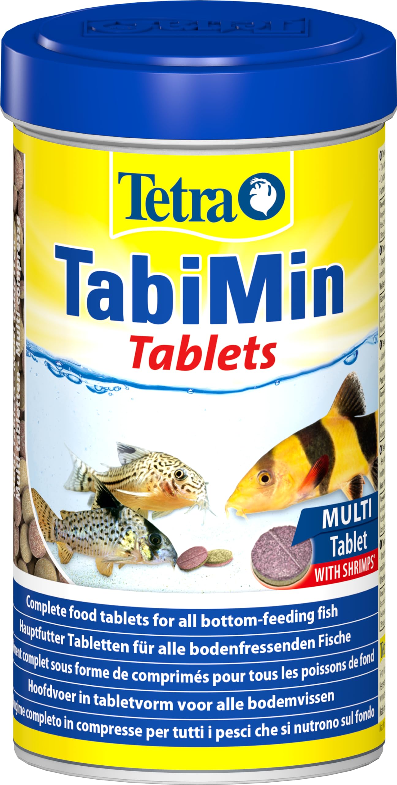 Tetra Tablets TabiMin - Tabletten Fischfutter für alle Bodenfische, z.B. Welse, Schmerlen oder bodengründelnde Barben, 2050 Tabletten Dose