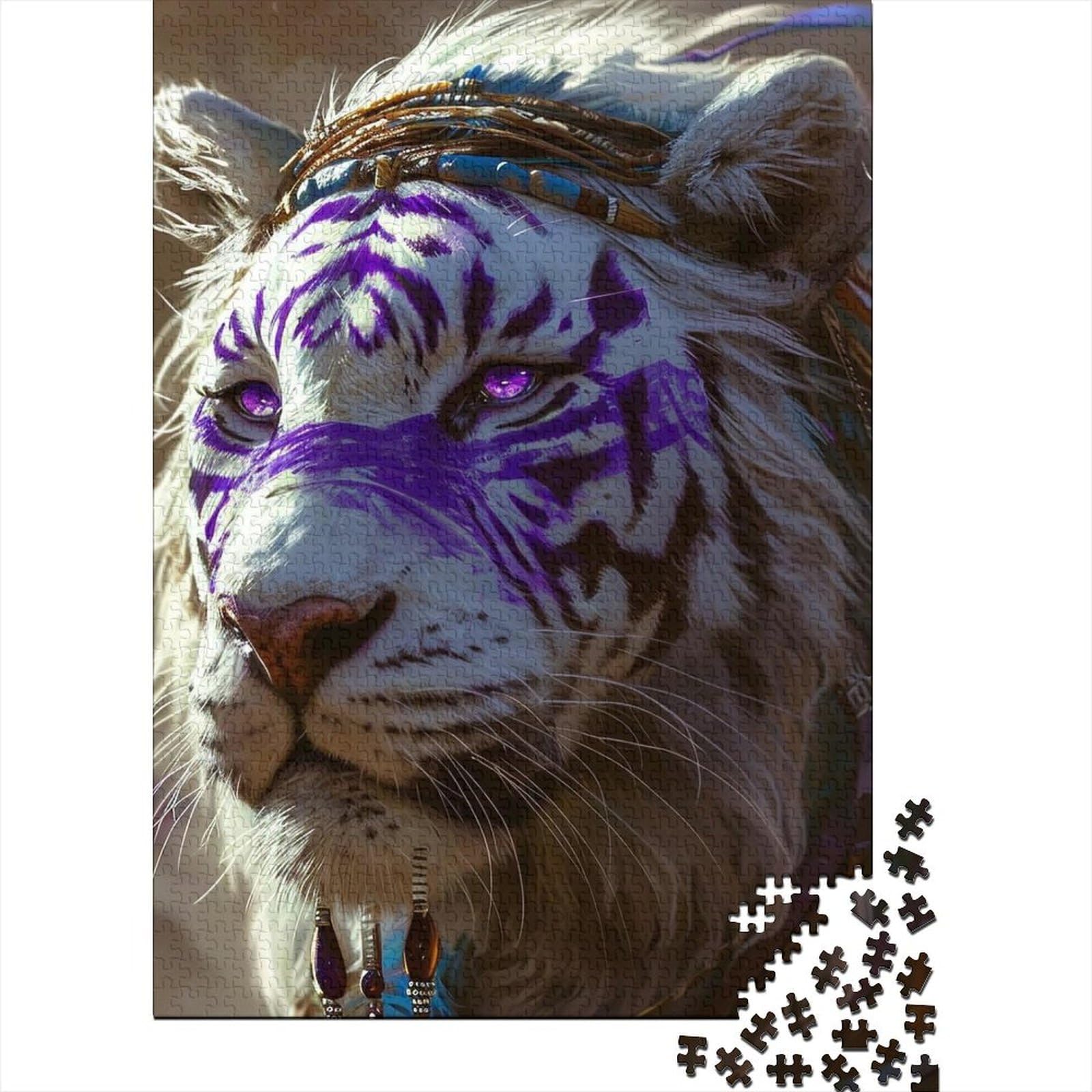 Art Tigers Holzpuzzle Puzzles für Erwachsene und Teenager, Erwachsenenpuzzle 1000 Teile, Holzpuzzle für Erwachsene und Teenager (Größe: 75x50cm)