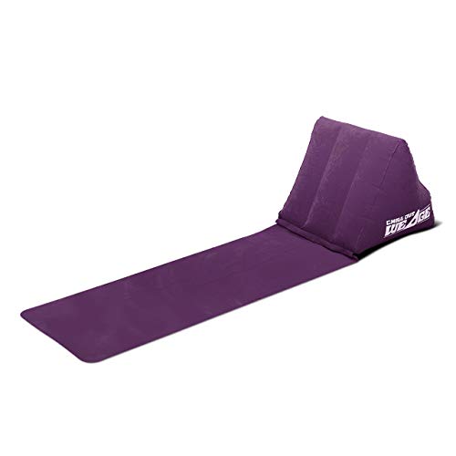 CKB Ltd® The Chill Out Tragbare Strandstuhl Campingstuhl Schlauchboot Lounger with Wedge Shape Back Cushion Lesekissen Keilkissen Nackenkissen - Perfekt für Camping und Festivals 3 Farben zur Auswahl (Purple)