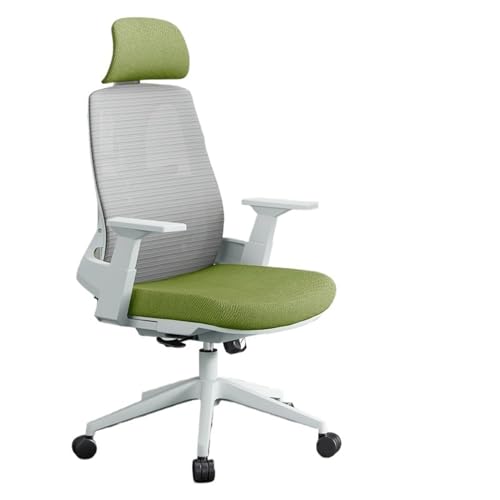 Bürostühle Bürostuhl, ergonomischer Stuhl, bequemer Stuhl mit Rückenlehne, drehbarer Schreibtischstuhl for Zuhause, Büro, Arbeitszimmer, mit verstellbaren Armlehnen und Rollen Schreibtischstuhl(Green)