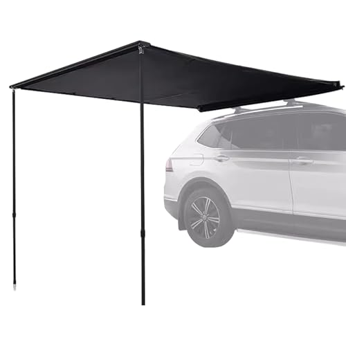 Auto Vorzelt Camping, Auto-Markise, Auto-Camping, Camper-Markise, LKW-Überdachung, for Camping, Bergsteigen, Angeln(Black,78.7x118.1in/250x250cm)