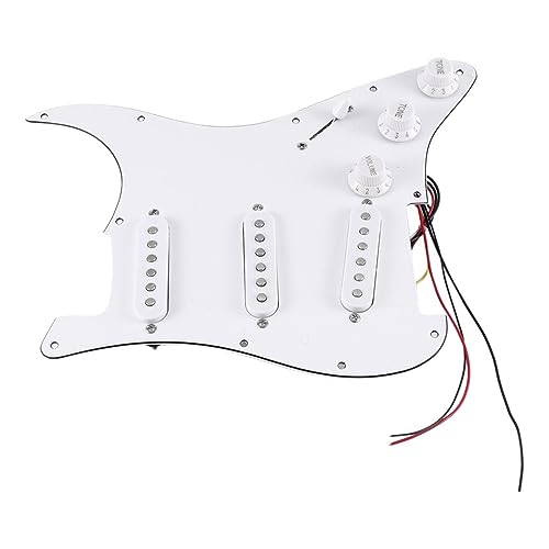 Single Coil Pickup SSS E-Gitarre Geladen Vorverkabelt Schlagbrett ScratchPlate 11 Löcher 3-lagig Für ST SQ Gitarre