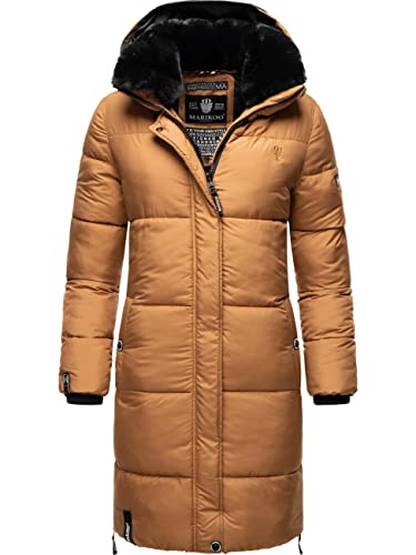 MARIKOO Damen Wintermantel Oversized Parka Steppmantel Streliziaa Camel Gr. XXL