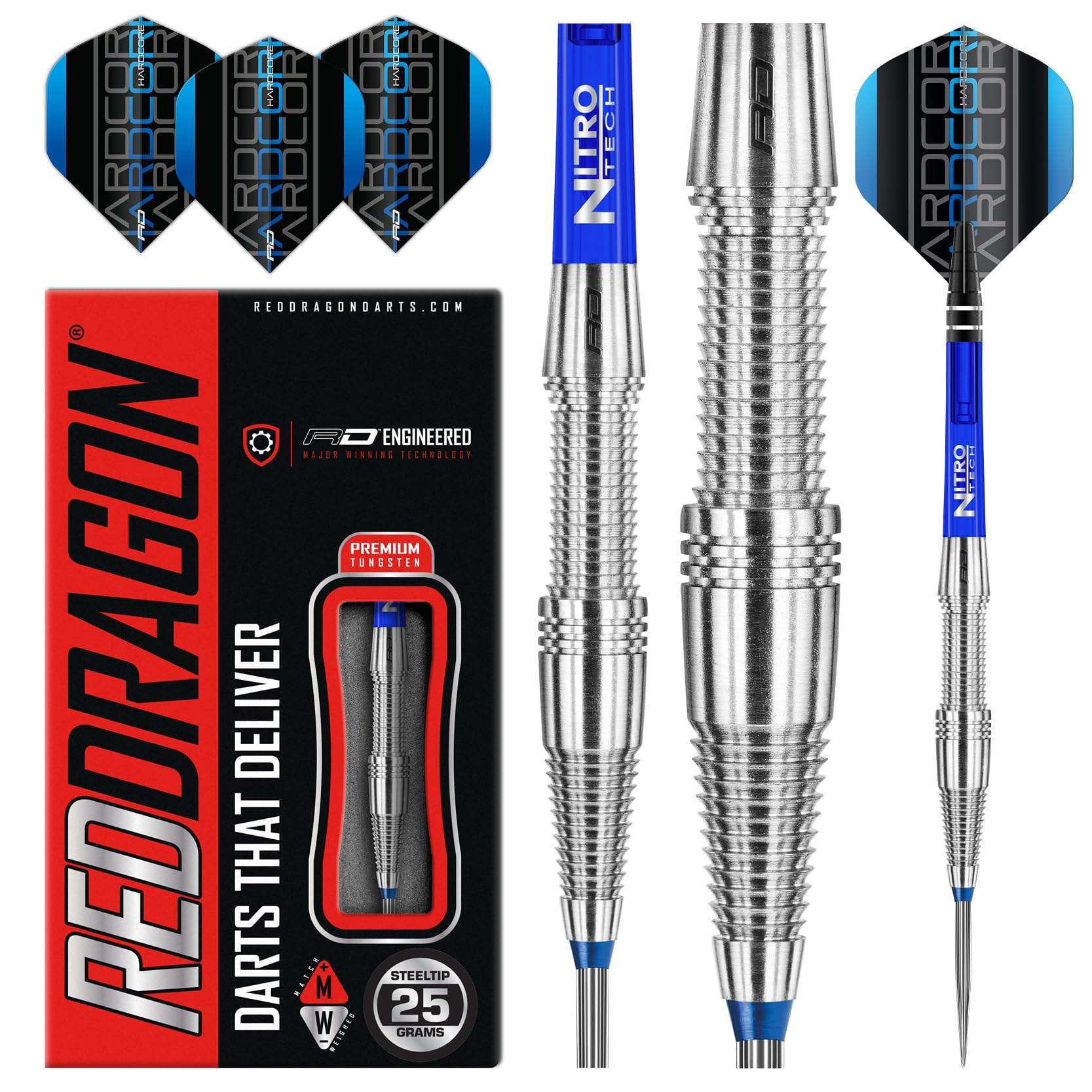 RED DRAGON Scorpions 25g Tungsten Darts mit Flights und Schäfte