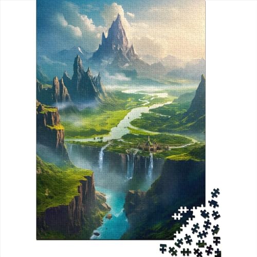 1000-teiliges Puzzle für Erwachsene und Teenager, Fantasie-Natur, Holzpuzzle für Erwachsene und Teenager, Holzpuzzle für Erwachsene und Teenager, 75 x 50 cm