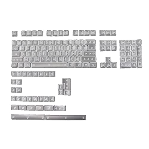 Aurgiarme Gaming Tastatur 136Pcs Profil Transparente Schicht ABS Matte Backlit Tastenkappen Für Mx Mechanische Tastatur 136 Schlüssel Ersatz