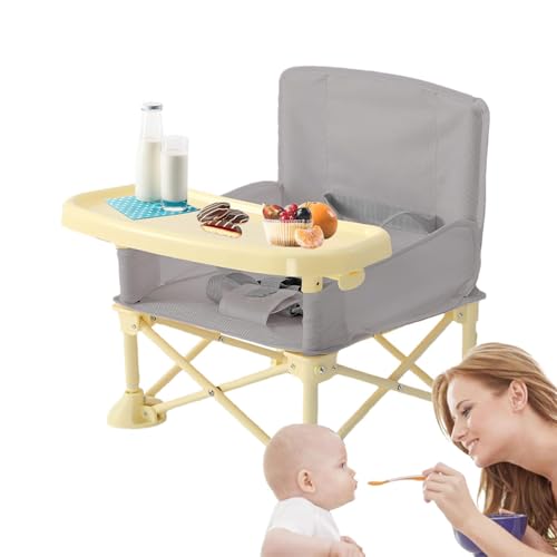 Faltbarer Baby-Reise-Sitzerhöhung, Reise-Sitzerhöhung, tragbarer Kleinkindstuhl zum Essen, multifunktionaler Esszimmersitz mit abnehmbarem Tablett, für und Mädchen, Küche, Esstisch