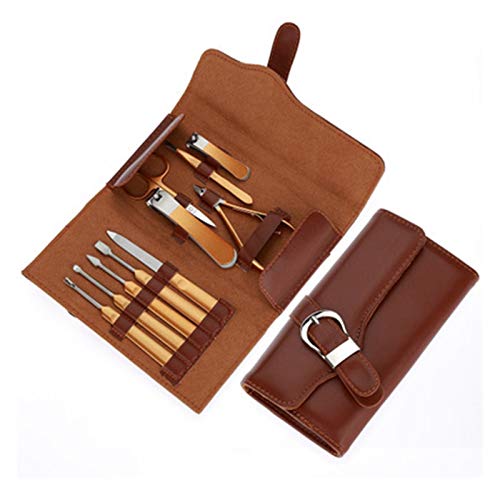 SCRUBY 16-teiliges professionelles Nagelknipser-Set aus Edelstahl, Maniküre, Pediküre, Werkzeuge als Geschenk, 10 Stück (10 Stück, goldfarben)