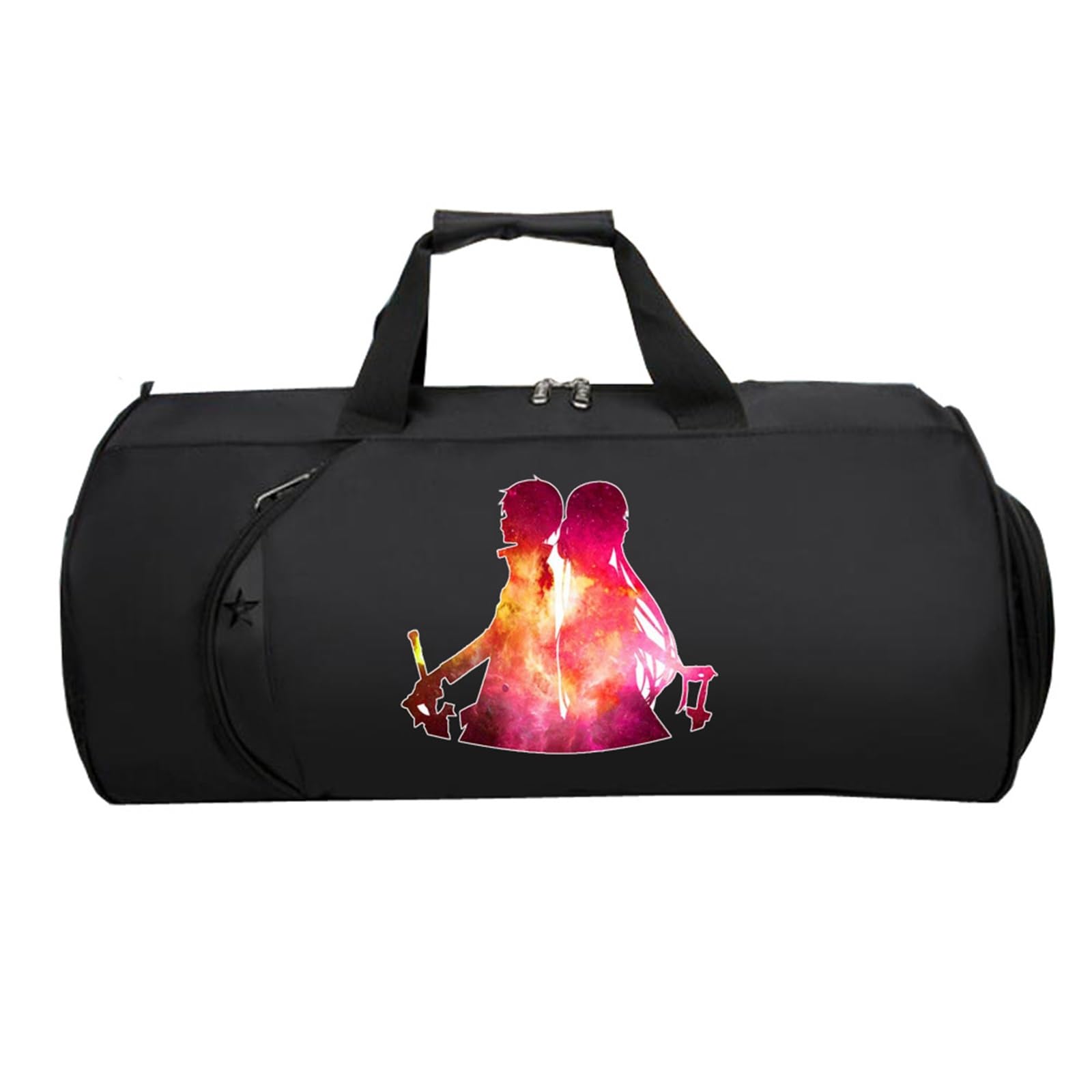 Swo-rd Art Onli-ne HandgepäCk Tasche, Faltbare Reisetasche HandgepäCk, Weekender HandgepäCk Koffer füR Herren Und Damen Flugzeug(Black 3)