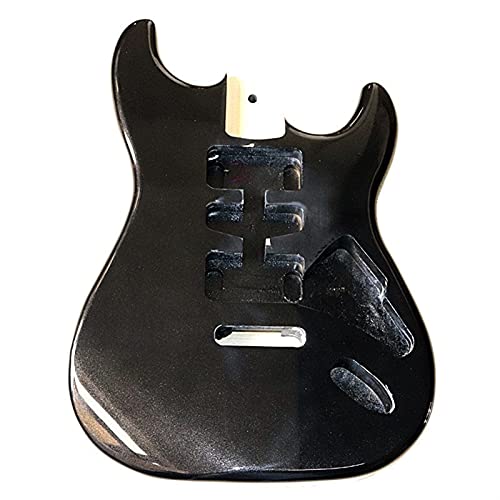 Gitarrenkorpus unfertig E- Gitarrenkörper Metallic Black Pappelholz