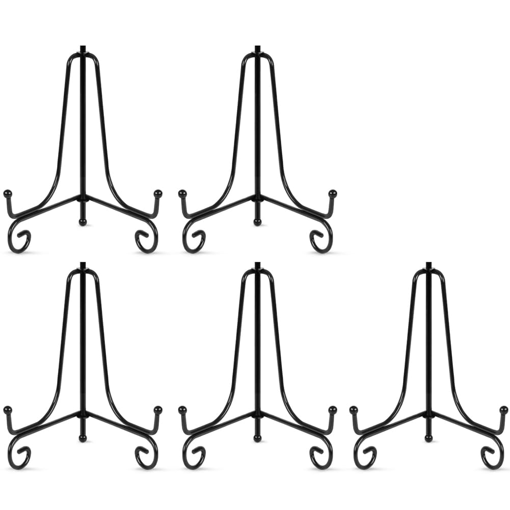 Yunnaty 10 Stück Plattenständer Zur Ausstellung, Tellerhalter 6, Bilderrahmenständer Aus Metall, Rahmenhalterständer und Langlebige Kunstwerke