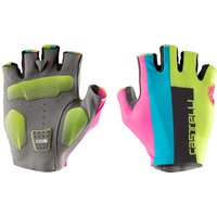 castelli Herren Wettkampf 2 Glove Fahrradhandschuhe, Savile Blau/Rot-Weiß, XXL