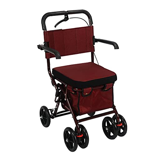 Selbstfahrende Gehhilfen, Rollatoren/Gehgestelle Gehhilfe-Rollator/Gehhilfe-Rollator für Senioreneinkäufe/Gehhilfe-Rollator mit Sitz und Korb Alter Einkaufswagen Comfortable anniversary