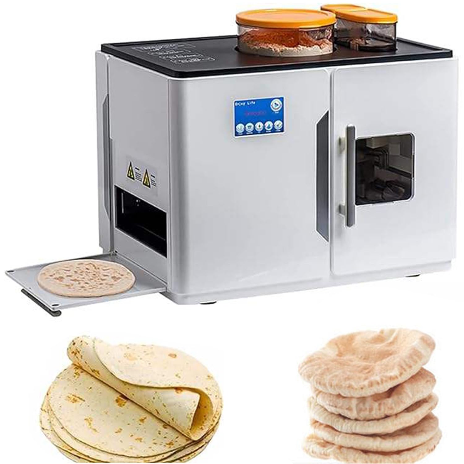 Qiang Roti Maker Intelligente Chapati Maker Machine Vollautomatische Multifunktionale Küchengeräte hoher Effizienz 220v 1800w Temperatur Einstellbar Robust Langlebig Für HäUser Restaurants