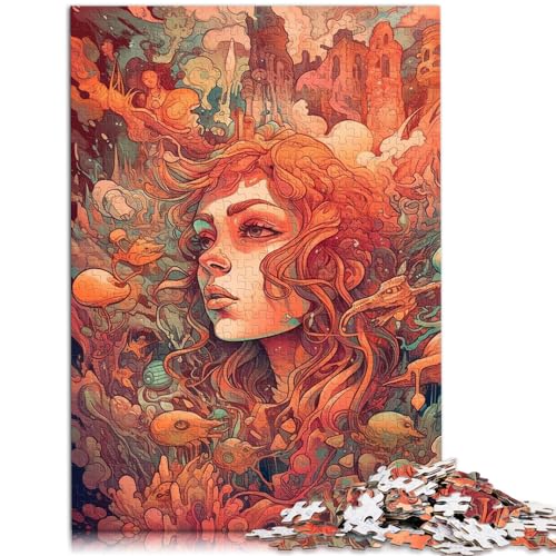 Puzzles für psychedelische Stimmung, 1000 Teile, Holzpuzzle, Spaß bei Aktivitäten zu Hause, Geburtstagsgeschenk, Reisegeschenk, 1000 Teile (50 x 75 cm)