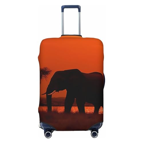 CSGJMYGS Sunset Gepäckabdeckungen für Koffer, waschbar, modisch, dehnbar, kratzfest, passend für 45,7 - 81,3 cm (18 - 32 Zoll) Gepäck, XL, Schwarz, Schwarz , XL