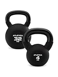 Atletica Kettlebells | Neopren Ummantelt 8kg-32kg hochwertiger Look & Feel | doppelt Neopren beschichtet | TÜV geprüft auf Schadstoffe Gesamtgewicht 16