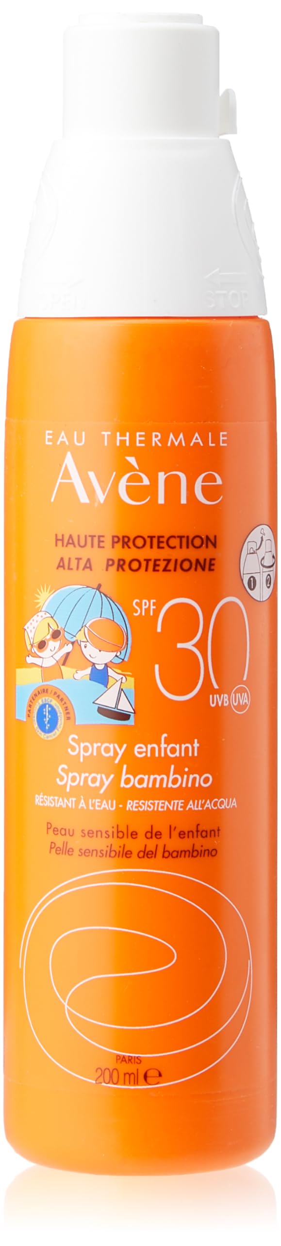 Avène Kinder-Sonnenspray SPF30, Schutz für empfindliche Babyhaut, 200ml