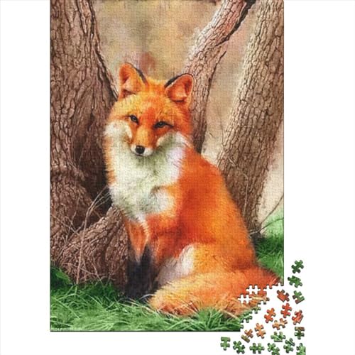 Fuchs im Baum Puzzle für Erwachsene 1000-teiliges Puzzle für Erwachsene Teenager-Puzzle für Erwachsene Lernspiel Herausforderungsspielzeug (Größe: 75 x 50 cm)