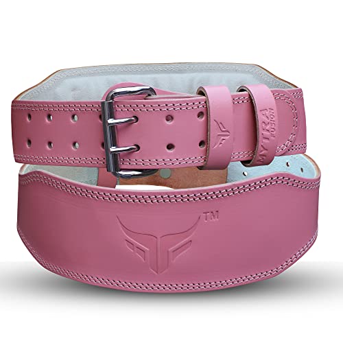 Mytra Fusion gewichthebergürtel damen gewichthebergürtel Gerundet lifting belt fitness Lumbar gürtel Gym Waist Belt (M, Pink)