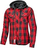 Held Lumberjack II Motorrad Textiljacke, schwarz/rot, 4XL