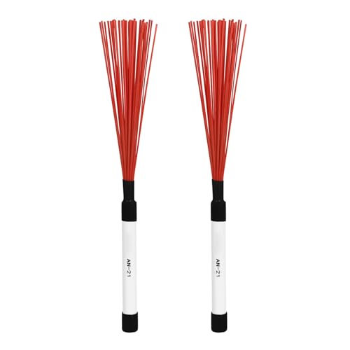 2Pcs Professionelle Nylon Draht Pinsel Jazzes Trommel Pinsel Komfortable Trommel Pinsel Percussion Pinsel Snare Pinsel