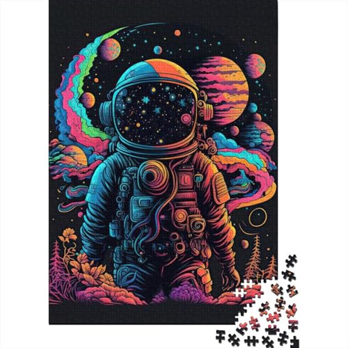 Astronaut im Weltraum-Puzzle für Erwachsene und Teenager, 1000-teiliges Puzzle für Erwachsene Teenager, entspannendes intellektuelles Lernspielzeug, 75 x 50 cm