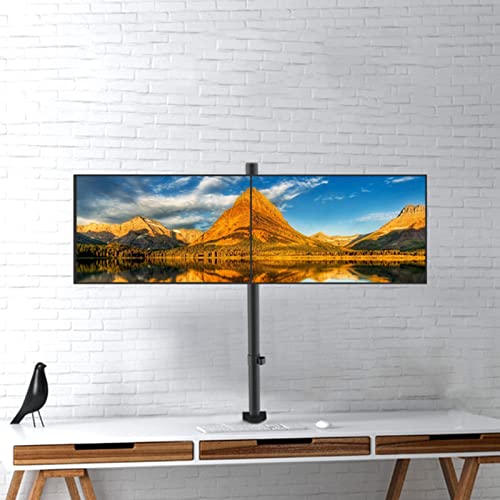 VSULZVNU Universal-TV-Ständer, Dual-Monitor-Ständer, strapazierfähig, voll verstellbar, Dual-Monitorarme, Schreibtischhalterung für 2 Monitore, Monitorarmhalterung, passend für 48,3 - 68,6 cm (19-27