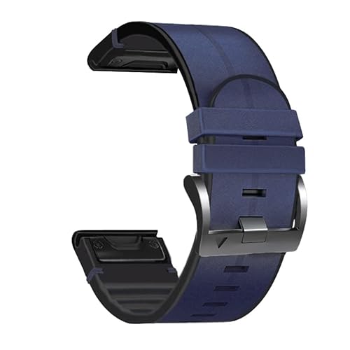 BANDKIT 22 x 26 mm Silikon-Armband QuickFit-Armbänder für Garmin Fenix 7X 7 6 6X Pro 5X 5 D2/Tactix 7 Leder-Smartwatch-Armbänder, 26mm For Fenix 5X 5XPlus, Achat