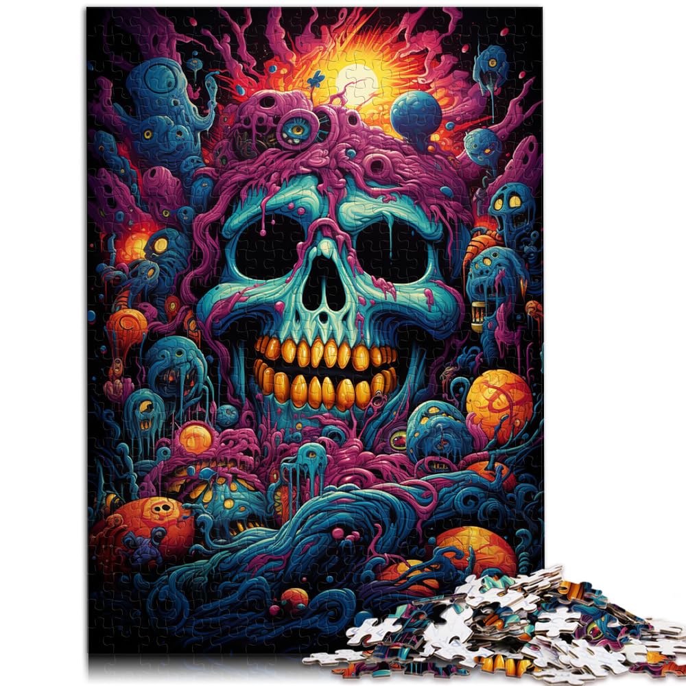 Puzzle für Farbmonster, schwierige, anspruchsvolle Puzzles, 1000-teiliges Holzpuzzle, Spielzeug-Puzzles, Lernspiele, Stressabbau-Puzzles, 1000 Teile (50 x 75 cm)