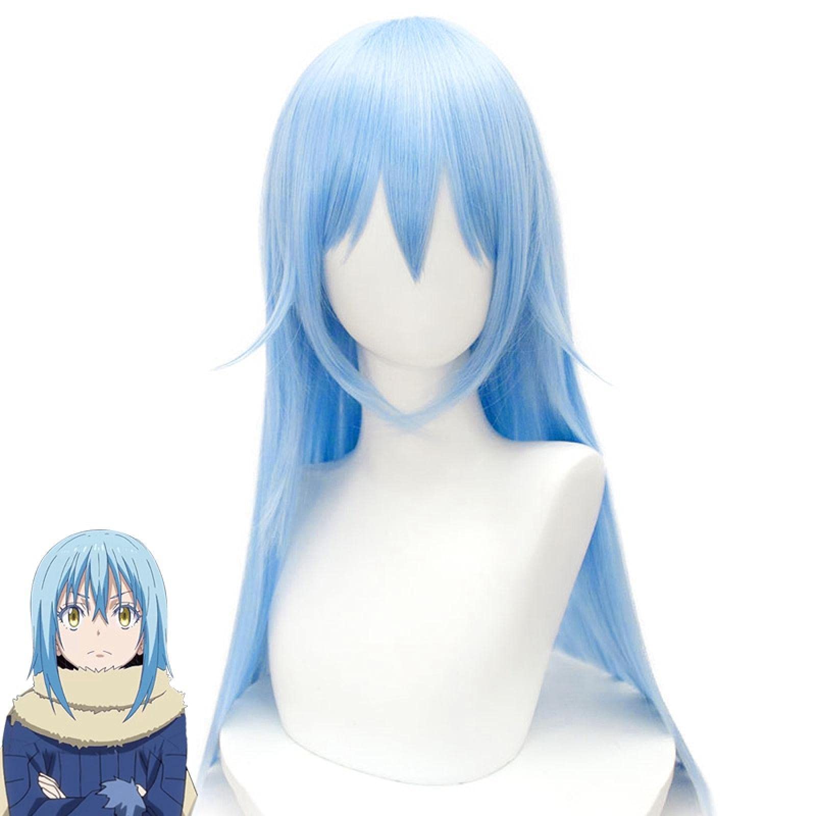 LINLINCD Anime Cosplay Perücke Dann wurde ich wiederumkarniert als EIN Schleim Rimuru Tempest Long Blue Cosplay Perücke Tenseei Shitara Slime Datta Ken Synthetische Haare