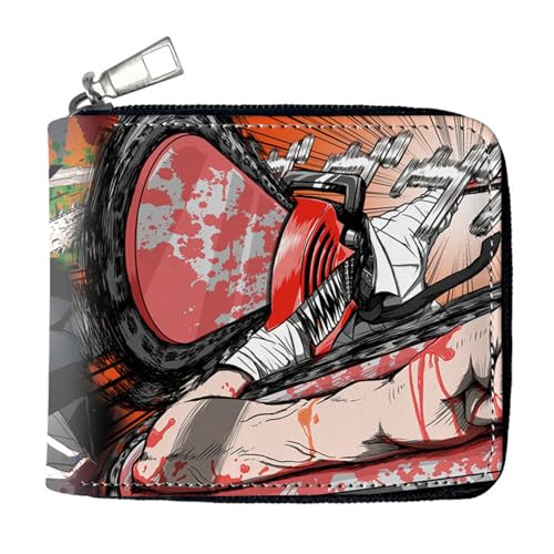 RYNDEX Chains-aw Man Anime Wallets, Süß Spaß Einzigartig Karten Geldbeutel, Scheckkartenetui für Fans Teens Geburtstagsgeschenk(Color:Multicolor 12)