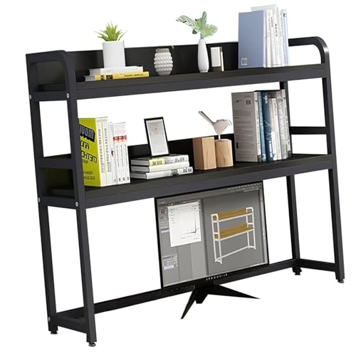 Schreibtisch-Bücherregal/Bücherschrank - Computertisch-Bücherregal, verstellbares Schreibtisch-Organizer-Regal, Mehrzweck-Arbeitsplatten-Bücherregal, Mehrzweck-Schreibtisch-DIY-Aufbewahrungsregal/B/