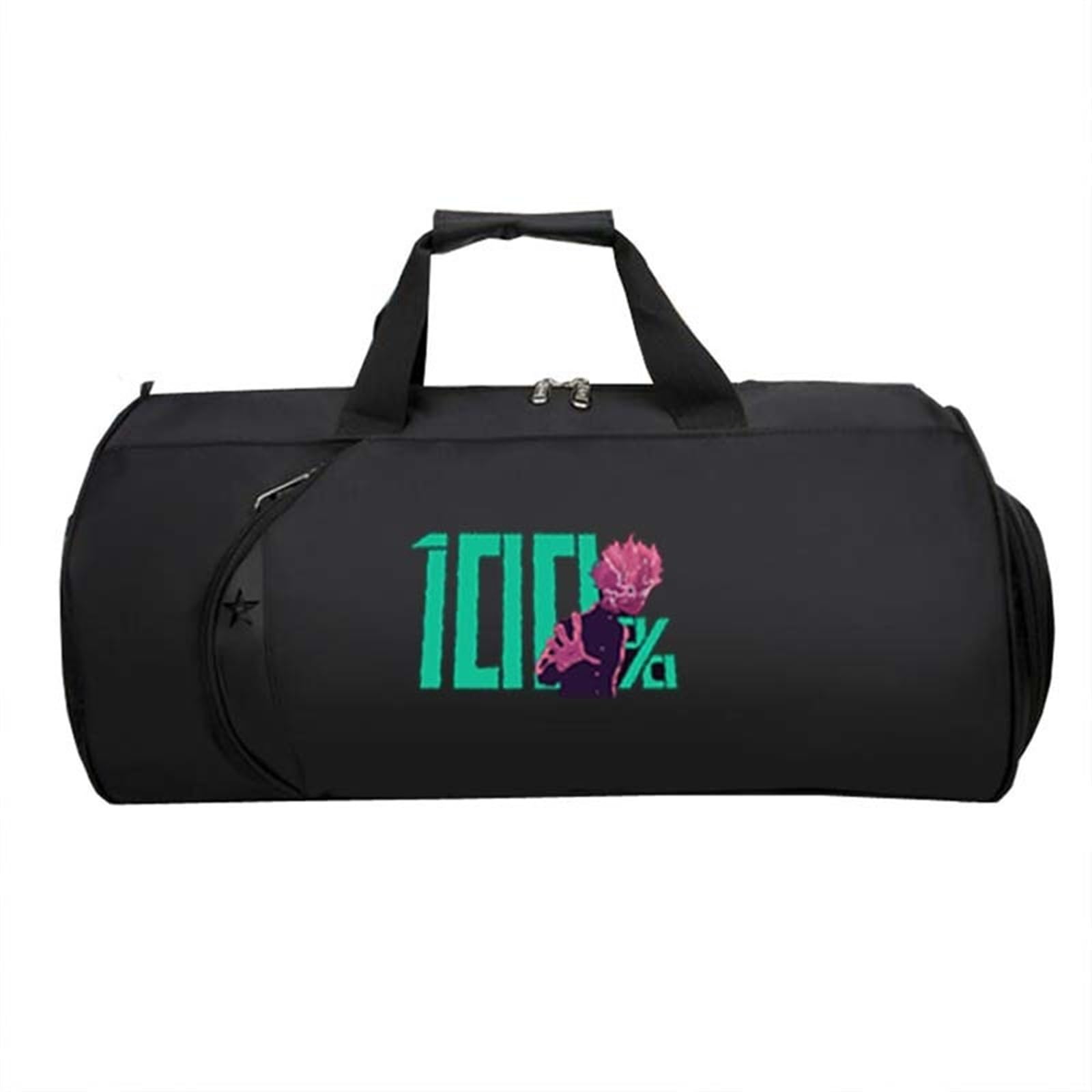 M-ob Psyc-ho 100 HandgepäCk Tasche, Leichte Faltbare Duffel Taschen, Reisetasche Weekendertasche füR Damen Herren Flugzeug(Black 1)