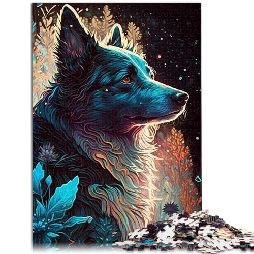 Puzzle für imaginären Border Collie. Puzzle für Erwachsene, 1000-teiliges Holzpuzzle, einzigartige Geburtstags, 1000 Teile (50 x 75 cm)