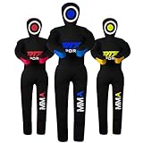 MMA Dummy Judo Grappling Dummy Punching Bag Brazilian BJJ JIU Jitsu Standing Position Dummy Wrestling Martial Arts Boxing Karate Training Dummies - Canvas - UNFILLED (Blue, 70" - Inches)