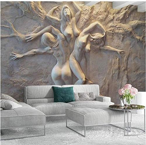 XLMING Relief Körper Kunst Ölgemälde Wandgemälde 3D Tapeten Home Esszimmer Sofa Schlafzimmer Wohnzimmer TV Hintergrund-300cm×210cm