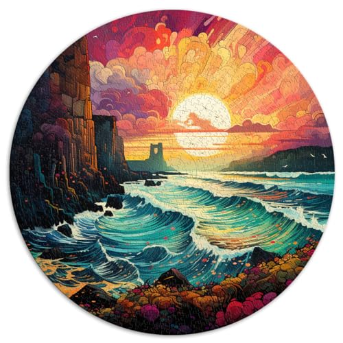 Puzzle | Puzzles Cliffs of Moher Art Puzzles für Erwachsene 1000 Teile 67,5 x 67,5 cm Denksportspiel Einzigartige Geburtstags