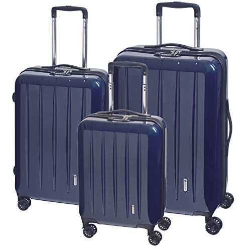 CHECK.IN Trolley-Set London 2.0, 3-TLG, Carbon/blau