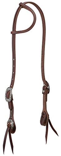 Weaver Leather Unisex-Erwachsene Work TACK JW Sliding/Ear HDSTL Weaver Leder-Headstall mit floralen Beschlägen, Blumenmuster