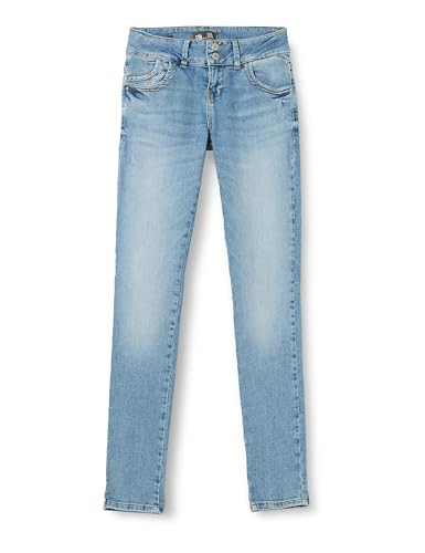 LTB Jeans Damen Jeanshose Molly M - Jeans Damen mit Reißverschluss und einfachen 5 Taschen, Flacher Vorderseite und mittlerer Taille aus Baumwollmischung - Mittel Blau Größe 33/32