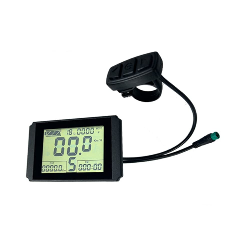 Kiudduy KT-LCD10H Display Ebike MessgeräT mit 5-Poligem Wasserdichtem Stecker 24V/36V/48V für KT Controller Kit Ebike Teile