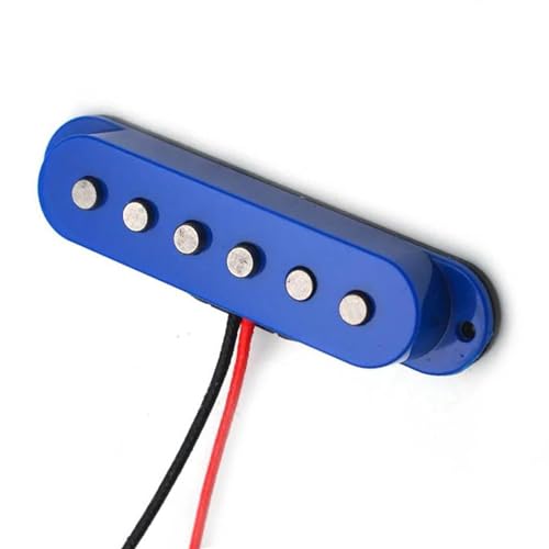 Blaue Gitarre Single Coil Fiber Bobbin Pickup E-Gitarre Pickup Teile Ersatz Single-Coil-Tonabnehmer (Color : Neck)